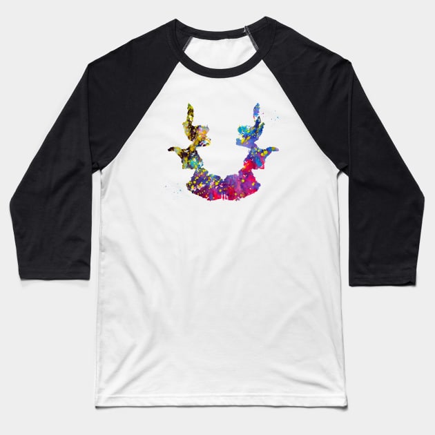 Rorschach inkblot test Baseball T-Shirt by erzebeth